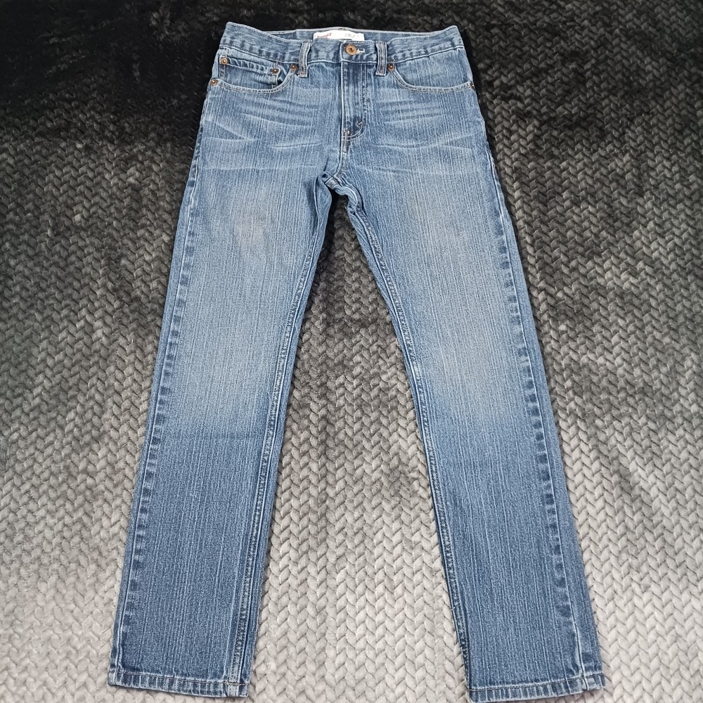 Levi's 511 Jeans Boys 16 Blue Cotton Denim Straight Slim Faded Travel Stretch